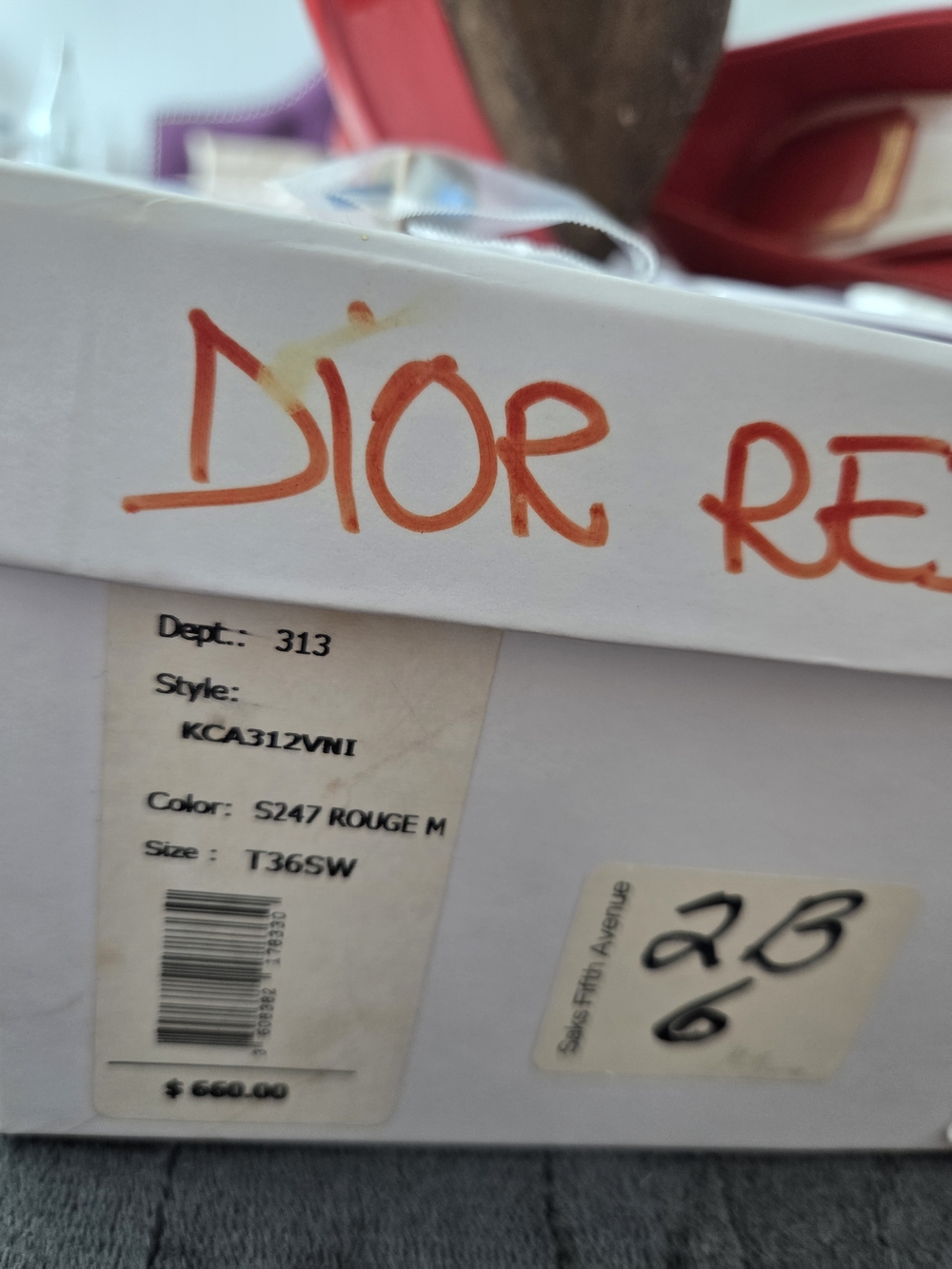 Dior Red Patent Peep-Toe Pumps - Picture 5 of 6